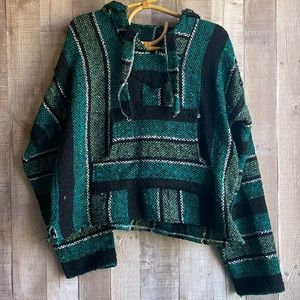 Handwoven Pullover Baja Hoodie from Costa Rica, Adult Size S